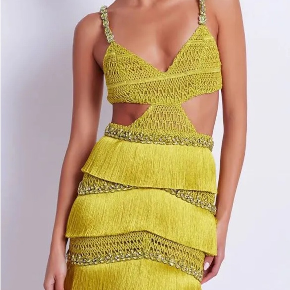 PatBO Vibrant Yellow Backless Dress Never Worn Tags were cut off
